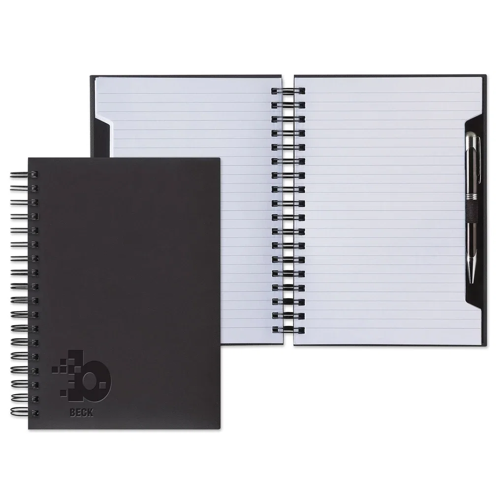 Imprinted Tucson Scribe Wire Journal — Jacket Color: Black — view 2