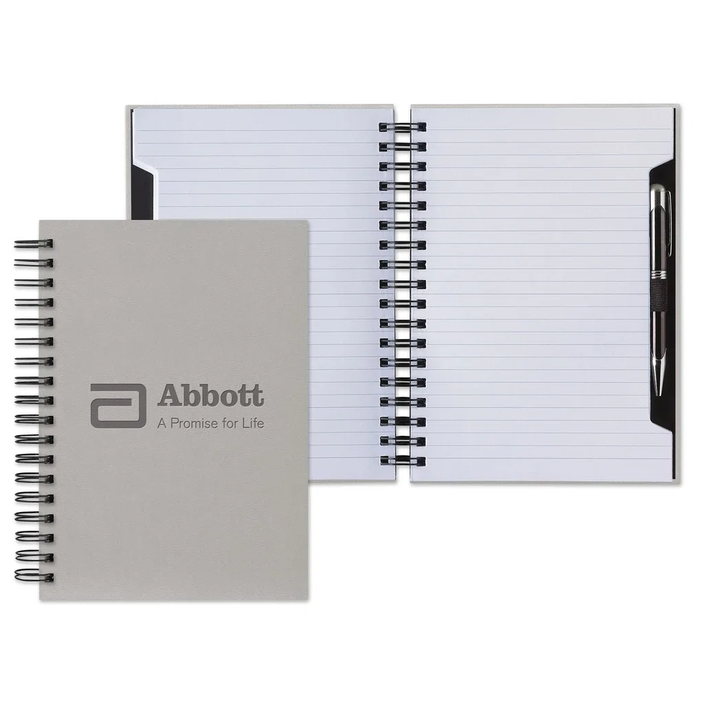 Imprinted Tucson Scribe Wire Journal — Jacket Color: Light Gray — view 4