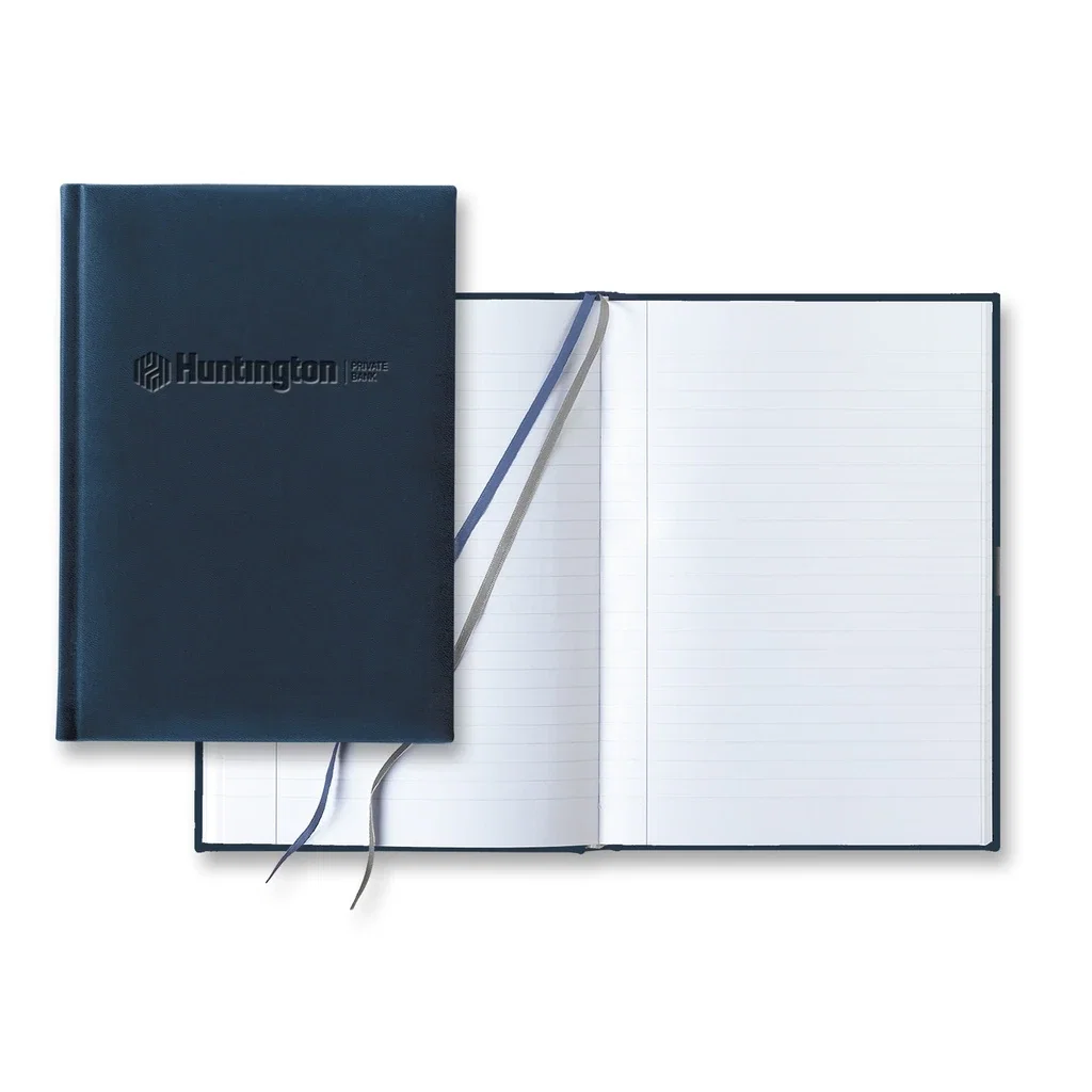 Castelli Tucson Slim Grande Lined White Page Journal — Jacket Color: Navy — view 4