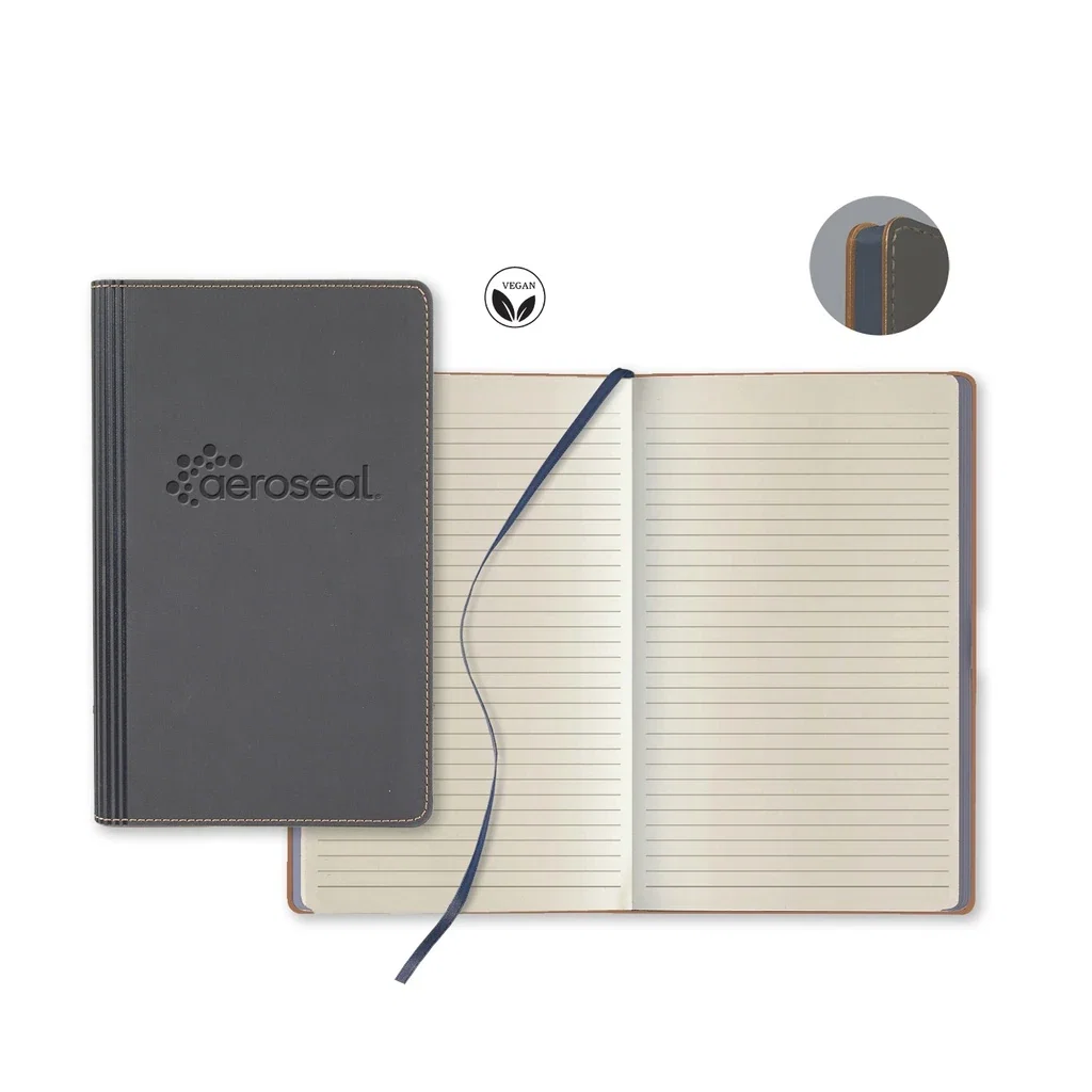 Castelli Vegan ECO Medio Lined Ivory Page Journal — Jacket Color: Gray — view 3