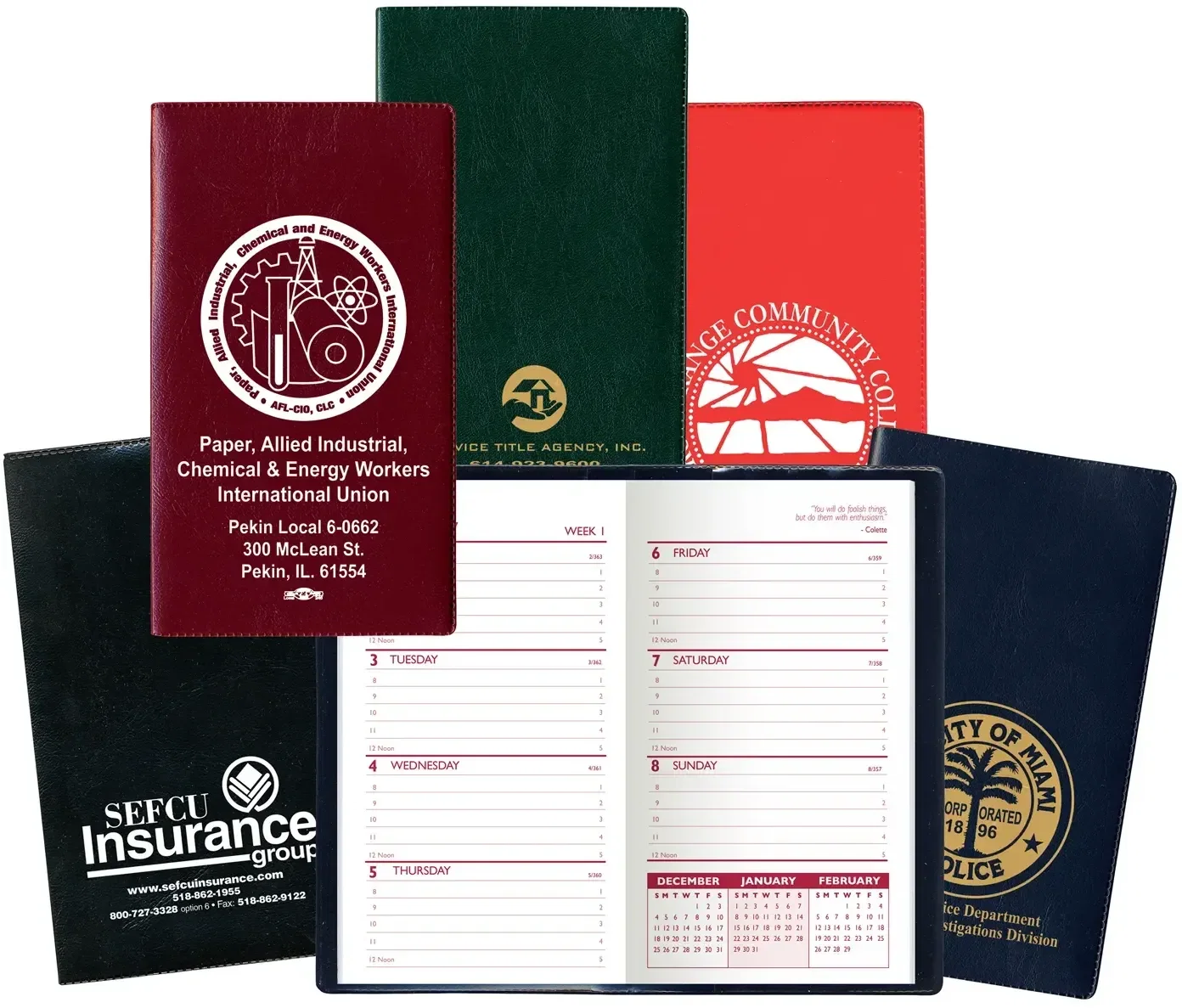 Custom Branded Vinyl Weekly Planner — view 2