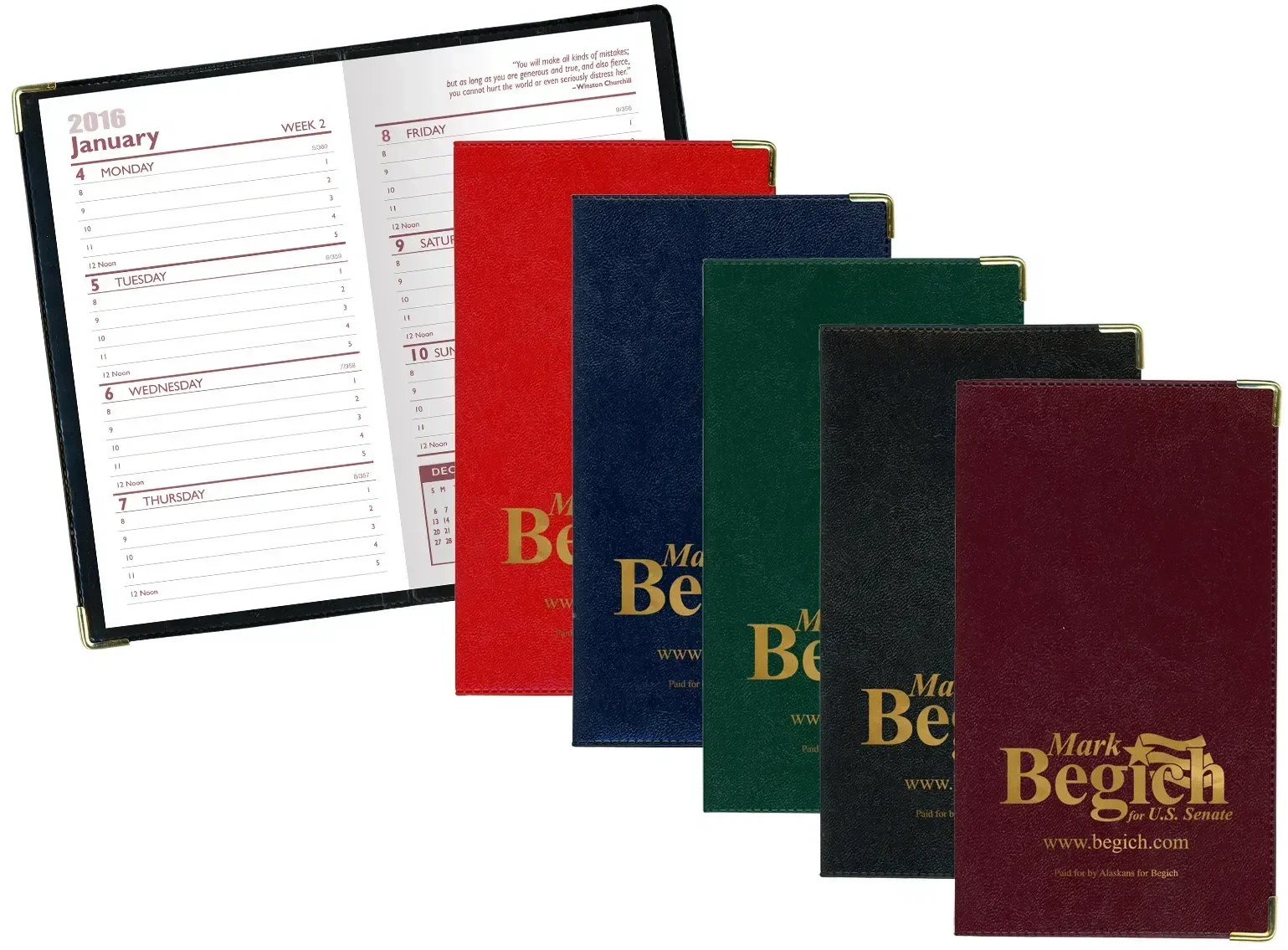 Personalized Castillion Vinyl Weekly Pocket Planner — view 4