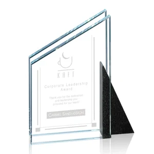 Starfire and Granite Triangle Award with Angled Panels