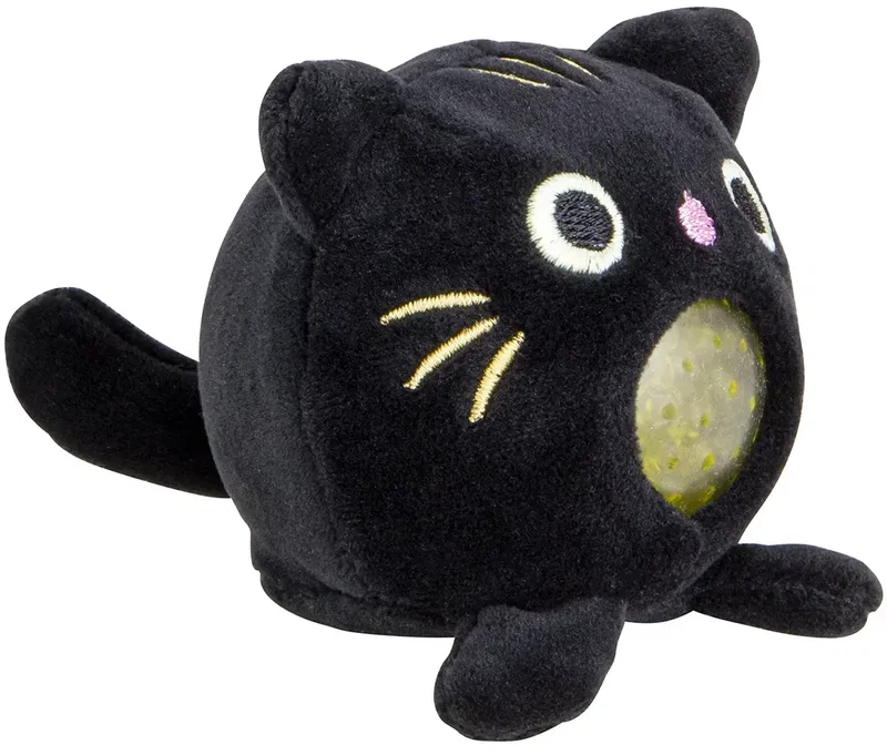 Stress Busters promotional plush stress reliever squeezed in hand