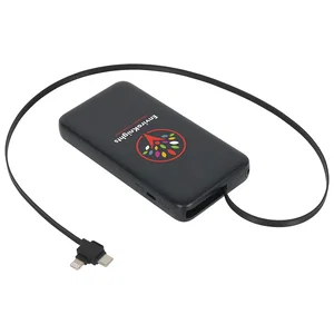 Cavalier 10000mAh 20W PD UL Listed Power Bank with Retractable Charging Cable