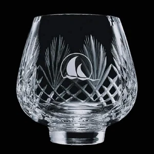 24% Lead Crystal Bowl with Small Monogram Panel