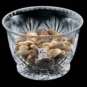 24% Lead Crystal Bowl with Etch Set Apart from Facet Cuts