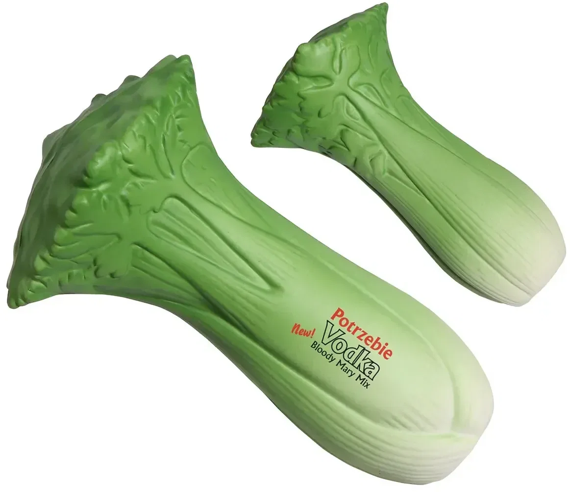 Celery Stress Reliever, custom celery-bunch promotional stress ball with logo