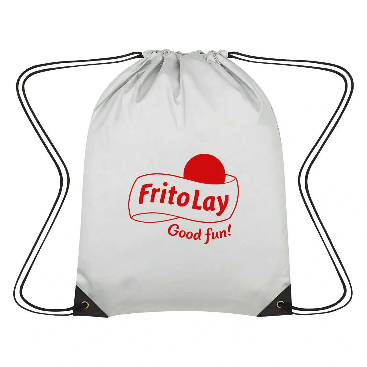 Reflective drawstring bag printed with a celestial pattern