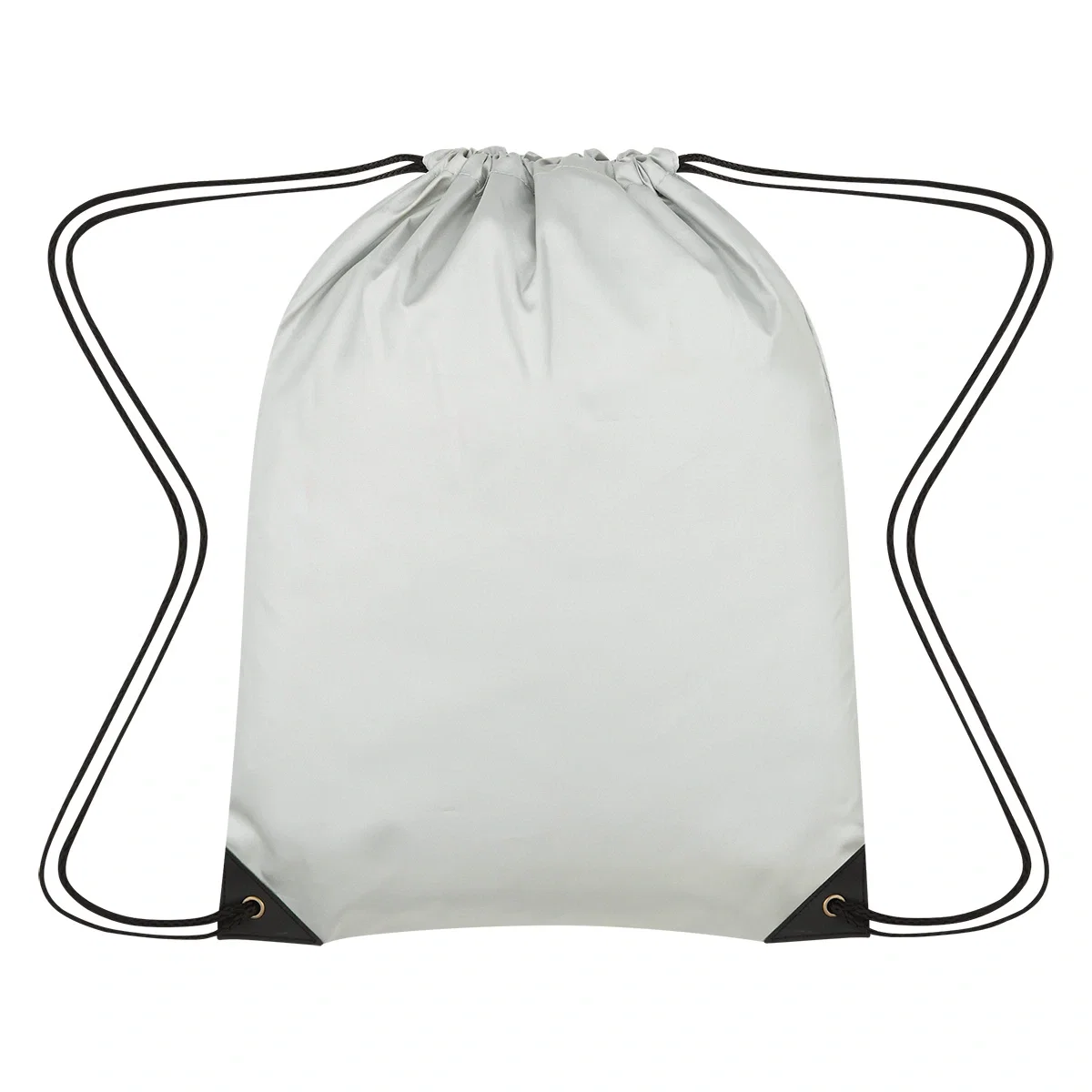 Cords cinched to close the top of the pack