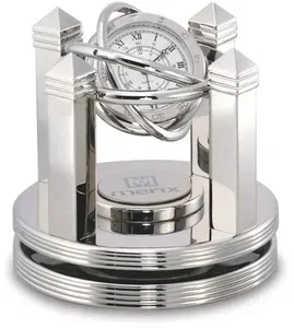 Celestial Silver Gimbal Clock