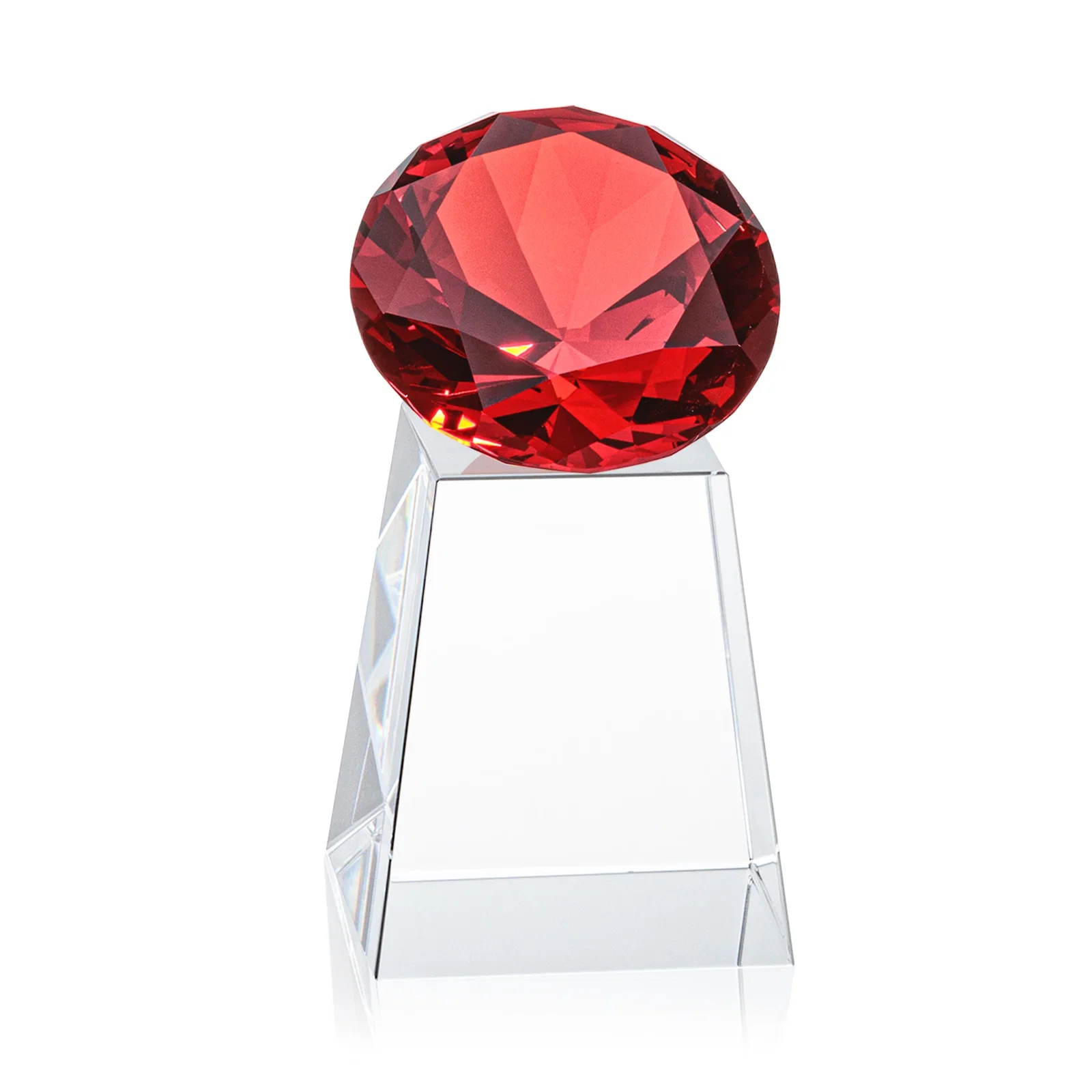 Promotional Optical Crystal Gemstone Award with 1.5 x 2 Inch Compact Panel, with your logo for employee recognition