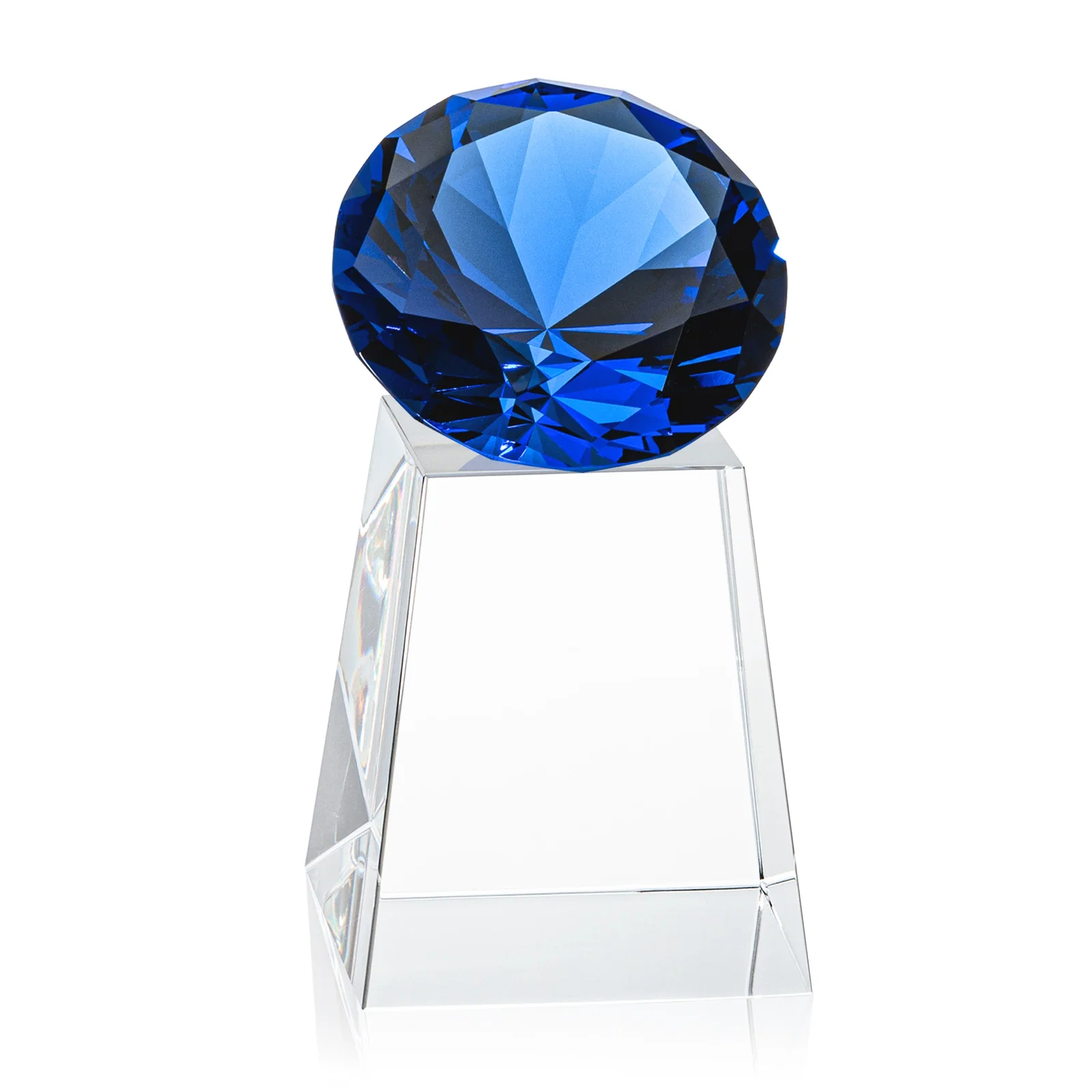 Promotional Optical Crystal Gemstone Award with 1.5 x 2 Inch Compact Panel, with your logo for graduation ceremonies