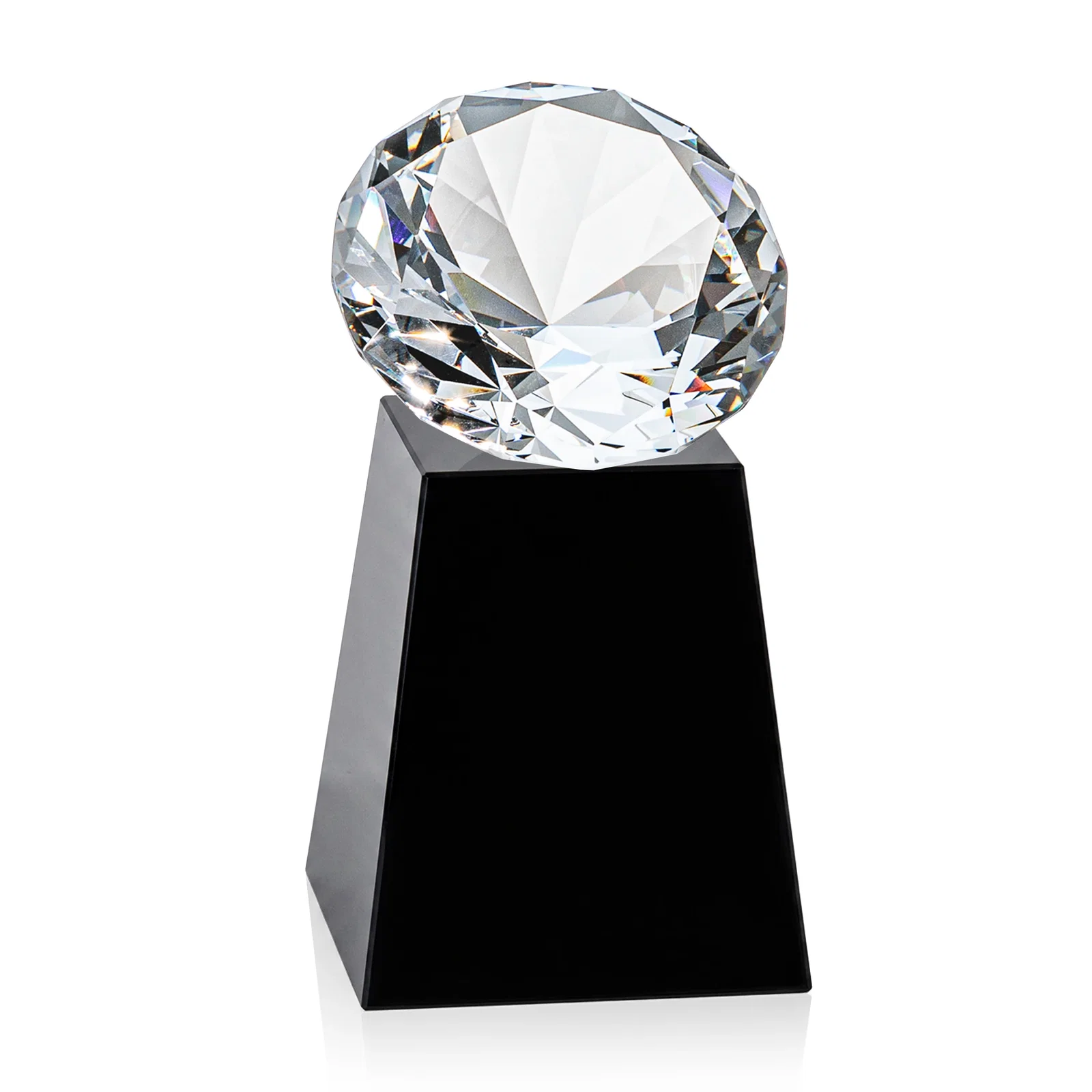 Promotional Optical Crystal Gemstone Award with 1.5 x 2 Inch Compact Panel, with your logo for dealer and partner awards
