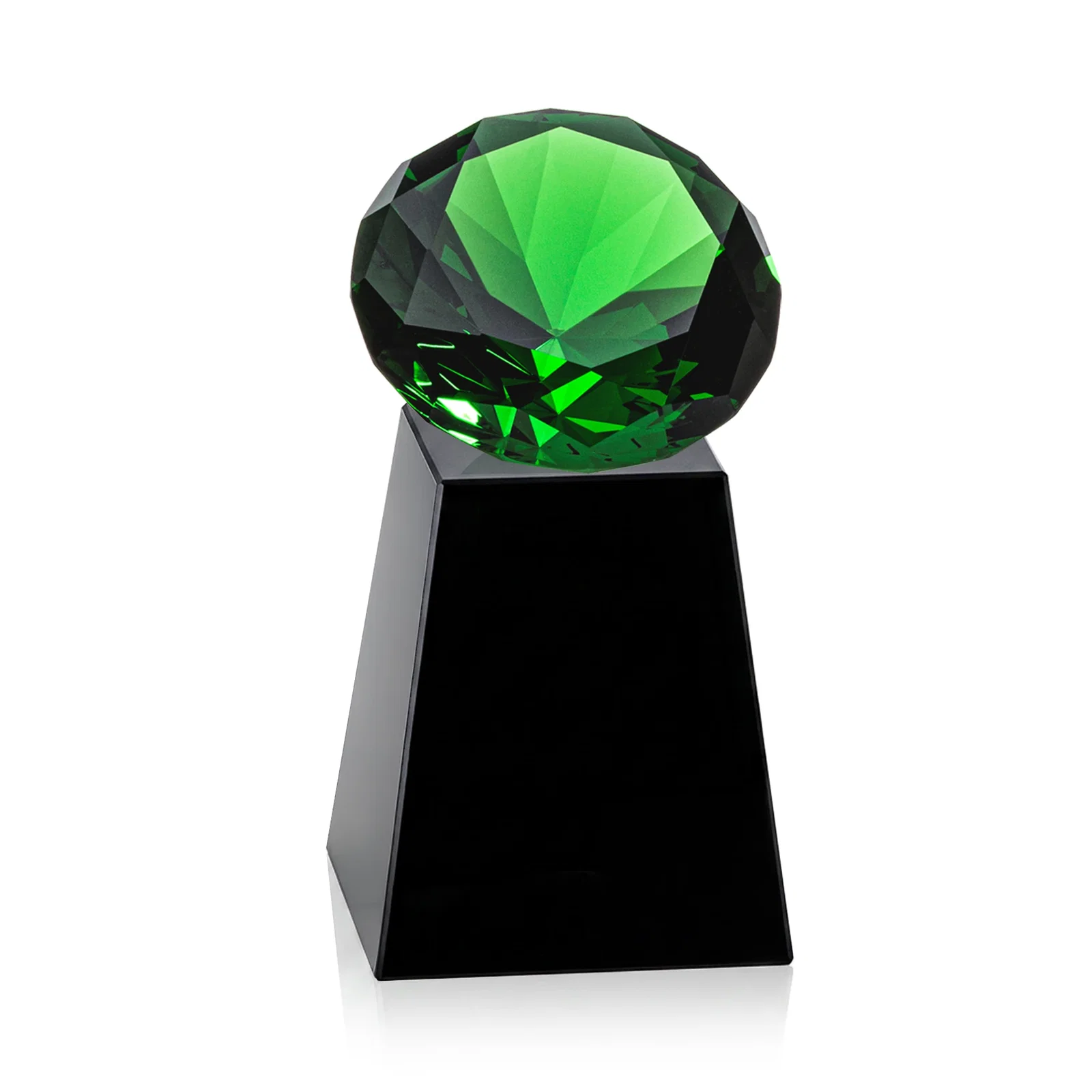 Branded Optical Crystal Gemstone Award with 1.5 x 2 Inch Compact Panel, with your logo for sales achievement awards