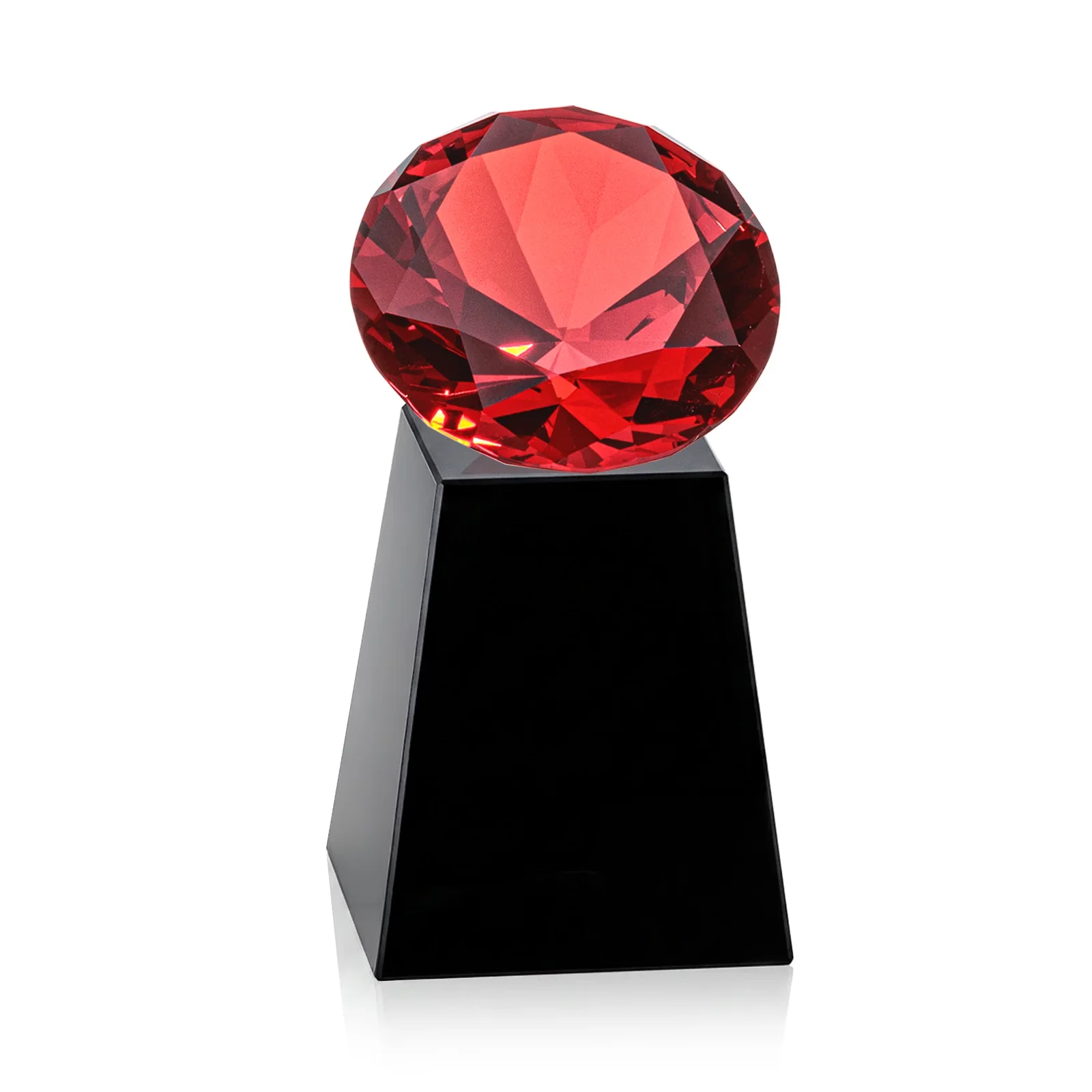 Branded Optical Crystal Gemstone Award with 1.5 x 2 Inch Compact Panel, with your logo for donor appreciation