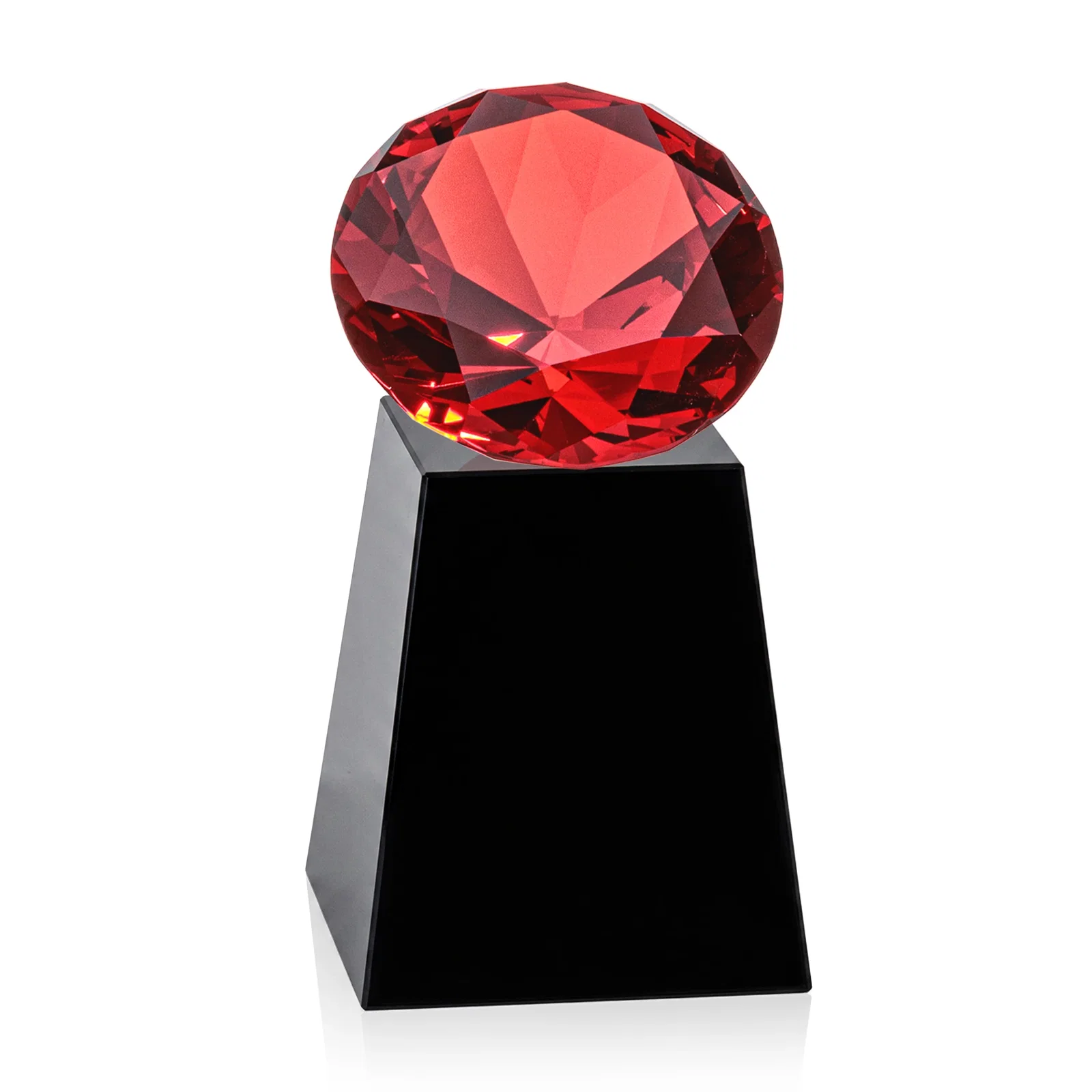 Branded Optical Crystal Gemstone Award with 1.5 x 2 Inch Compact Panel, with your logo for graduation ceremonies