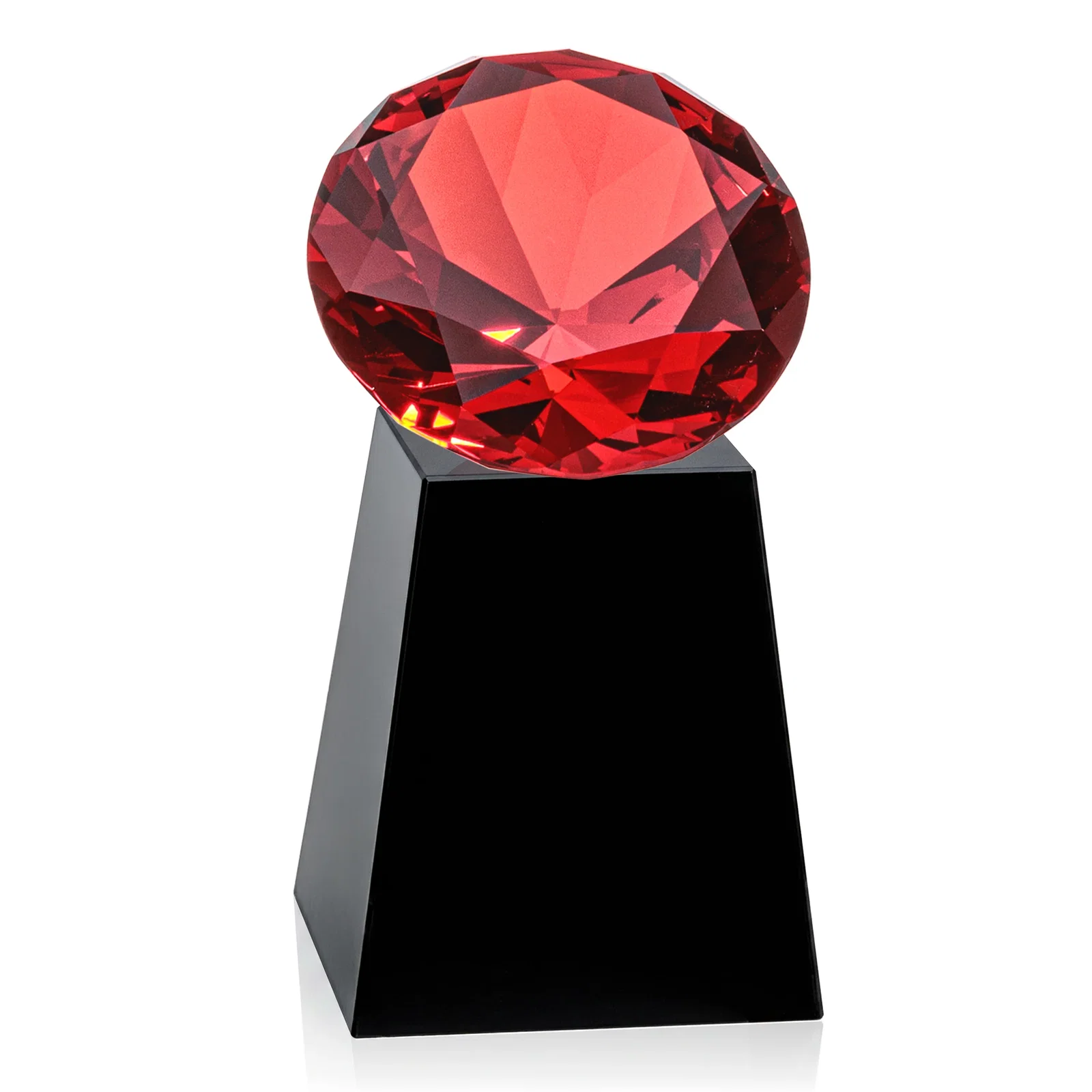 Branded Optical Crystal Gemstone Award with 1.5 x 2 Inch Compact Panel, with your logo for safety achievement programs
