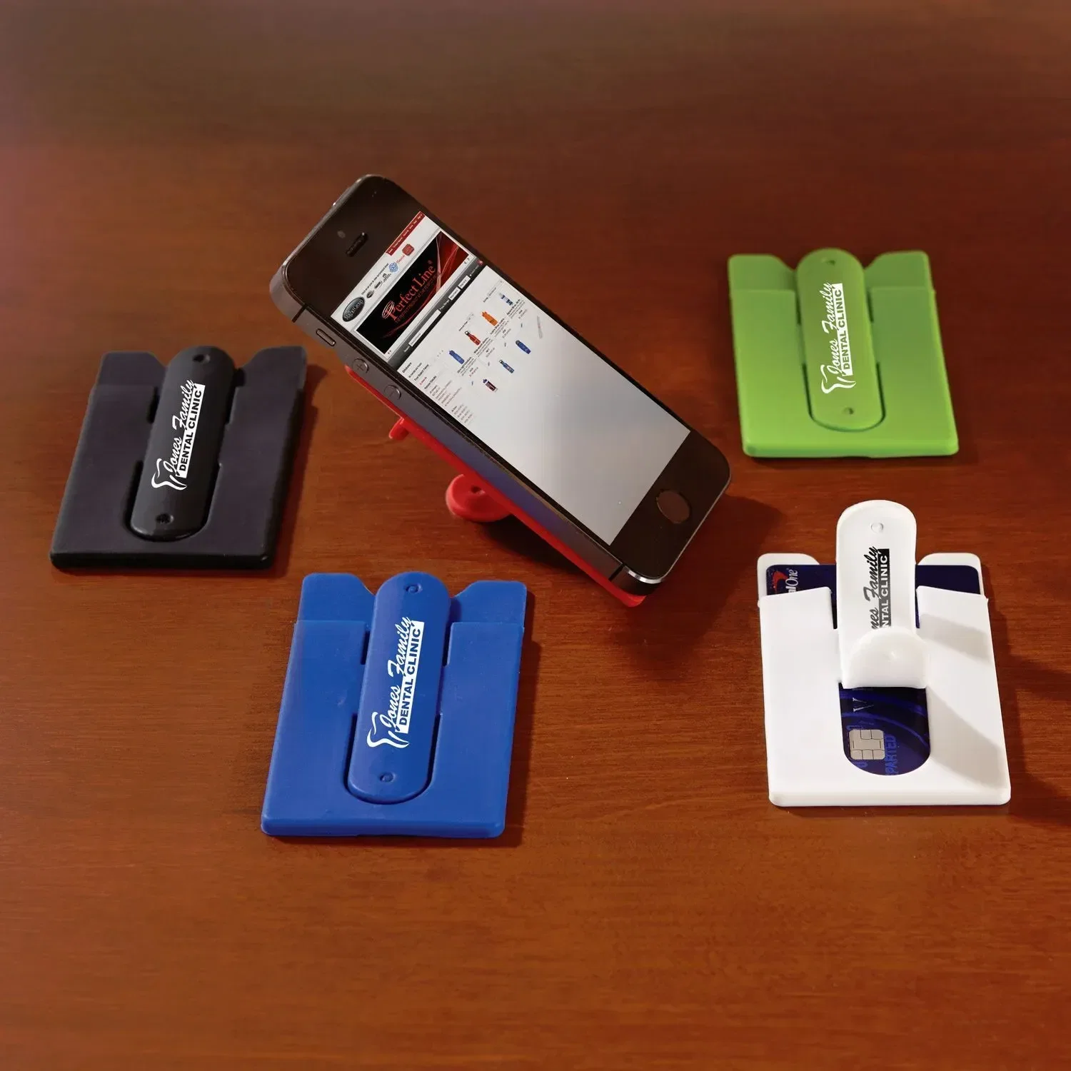 Logo Cell Phone Stand and Wallet — view 2
