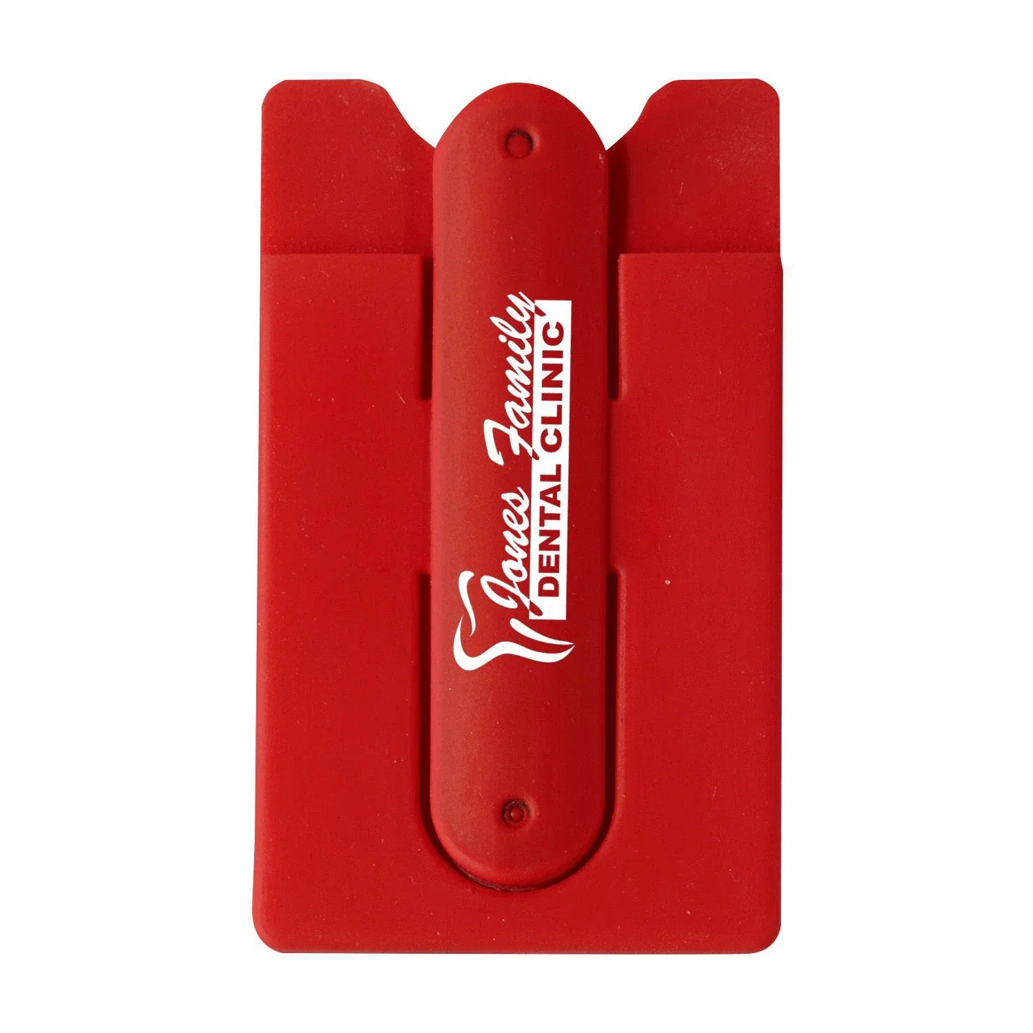 Logo Cell Phone Stand and Wallet — Red — view 5