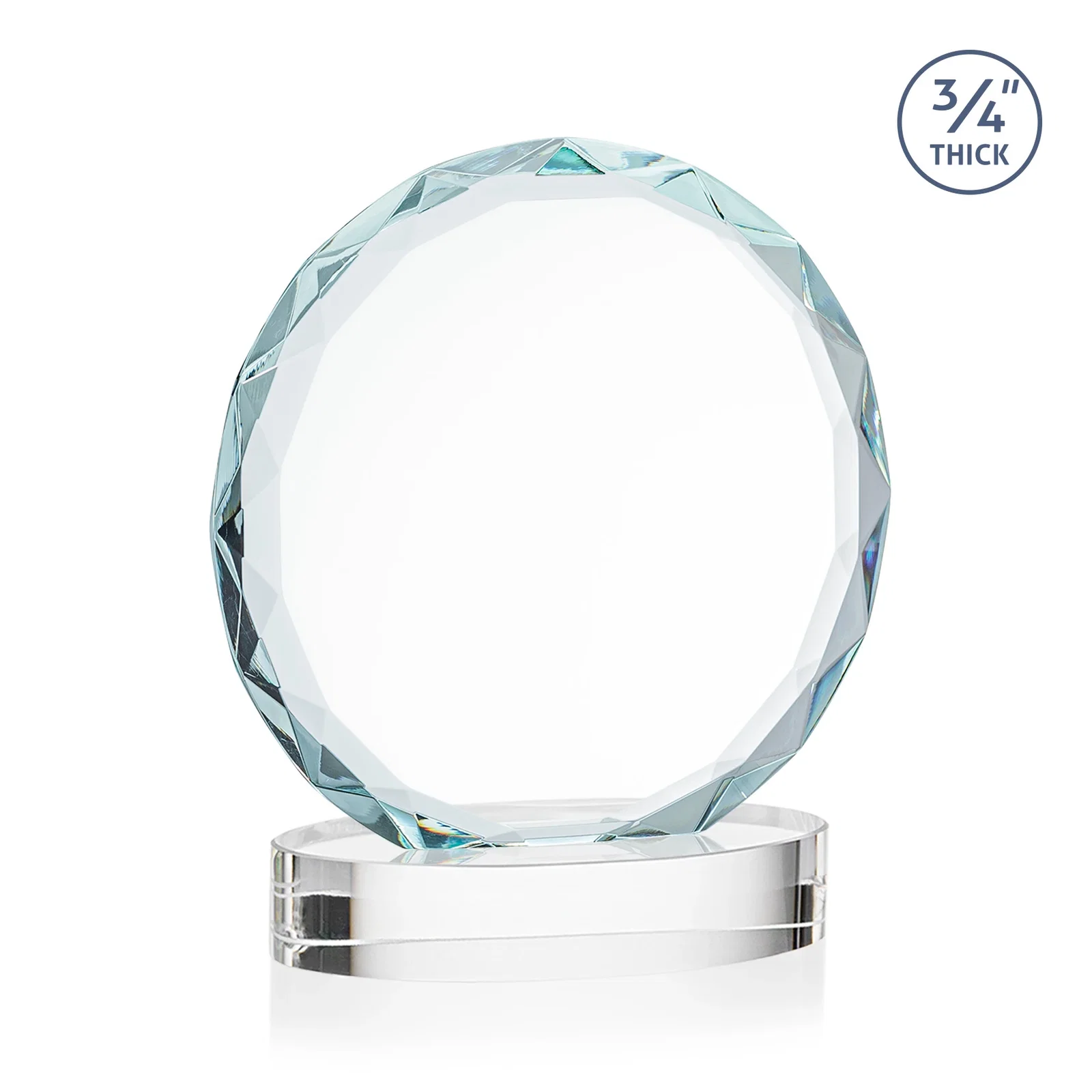 Promotional Starfire Crystal Award With Gemstone Facets on an Oval Crystal Base, awards, with your logo for service anniversary gifts