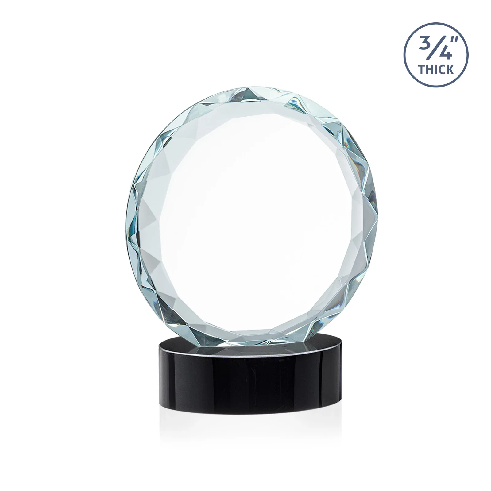 Promotional Starfire Crystal Award With Gemstone Facets on an Oval Crystal Base, awards, with your logo for team milestone celebrations