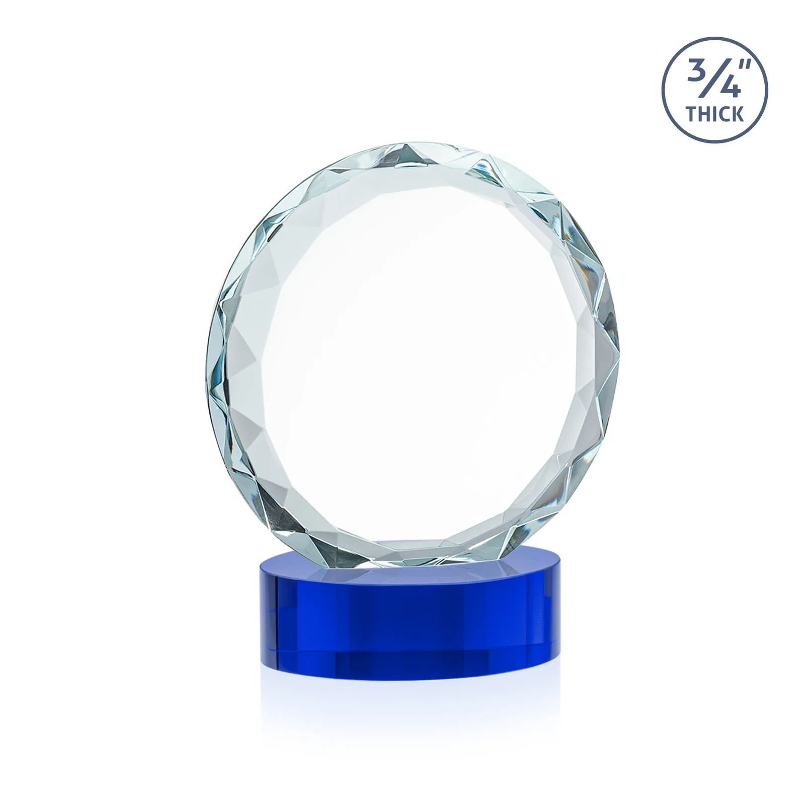 Promotional Starfire Crystal Award With Gemstone Facets on an Oval Crystal Base, awards, with your logo for dealer and partner awards