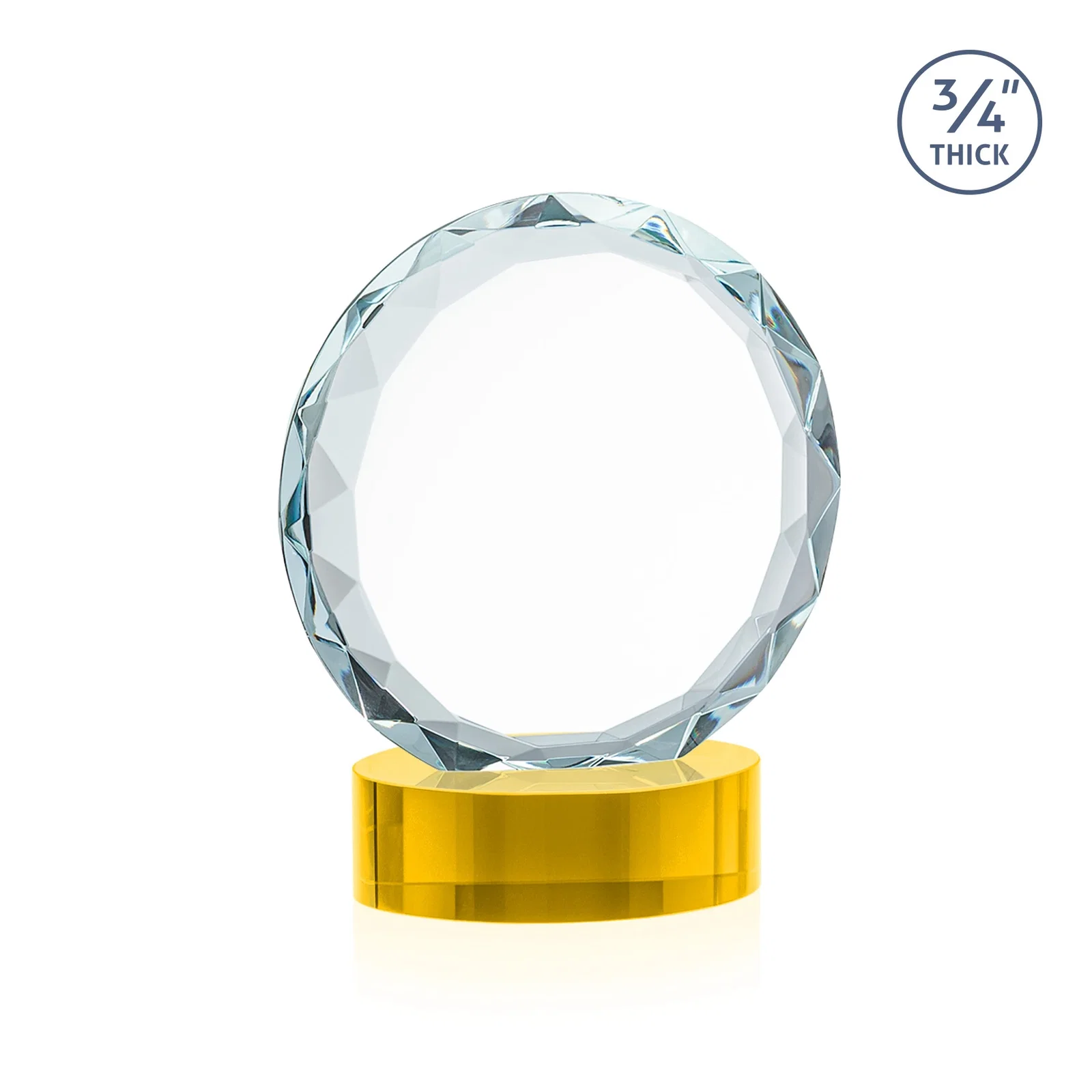 Branded Starfire Crystal Award With Gemstone Facets on an Oval Crystal Base, awards, with your logo for safety achievement programs