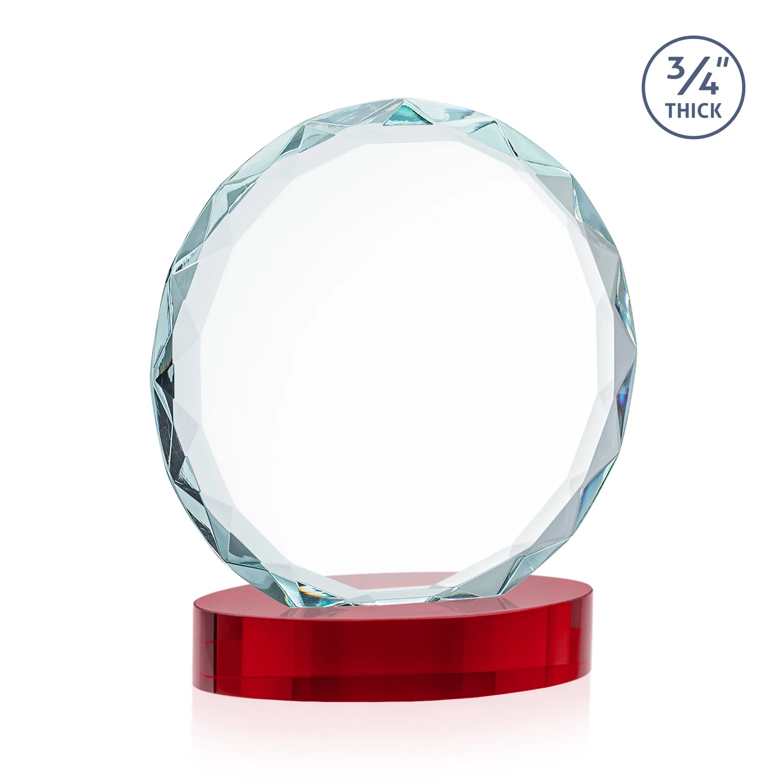 Custom printed Starfire Crystal Award With Gemstone Facets on an Oval Crystal Base, awards, with your logo for safety achievement programs