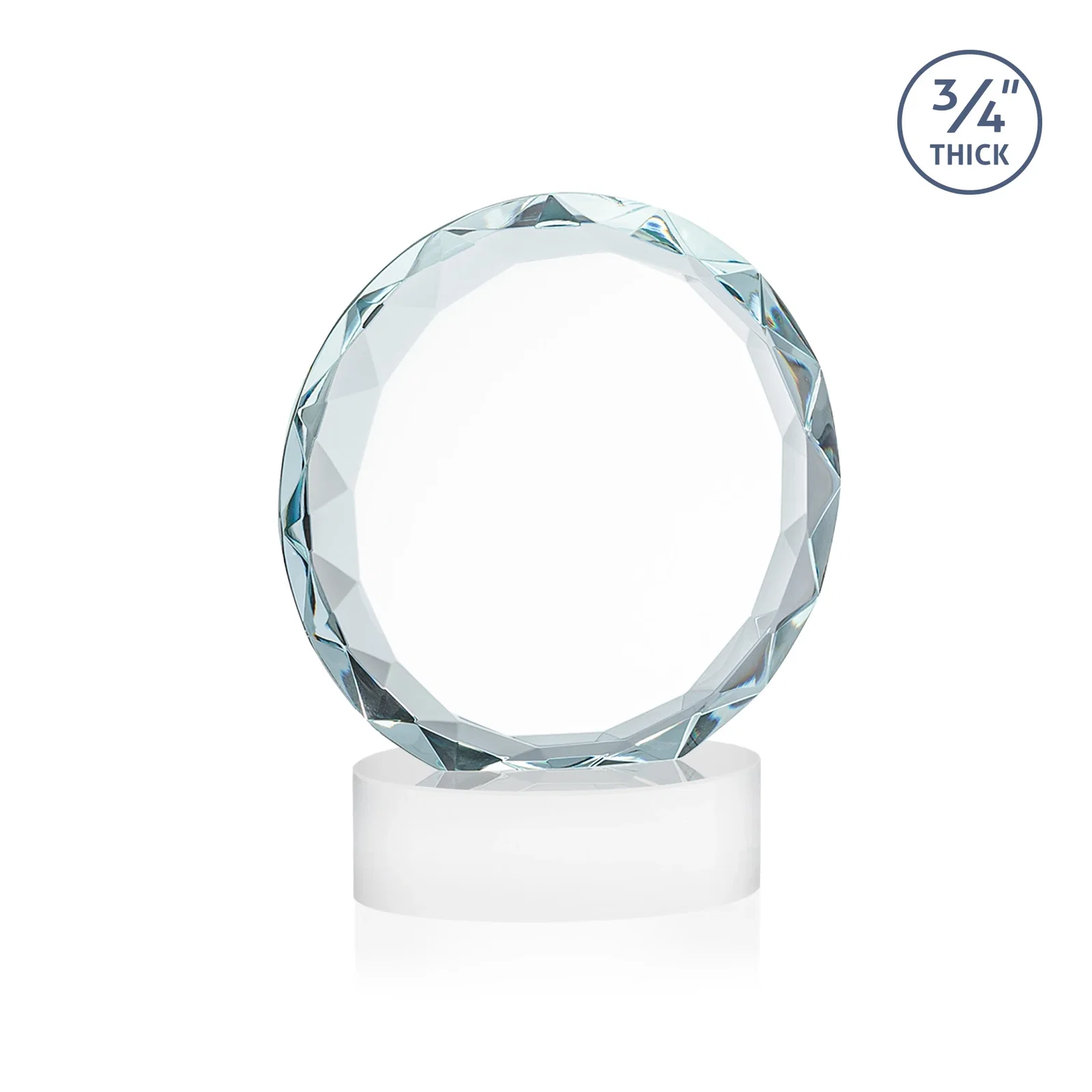 Customized Starfire Crystal Award With Gemstone Facets on an Oval Crystal Base, awards, with your logo for retirement presentations
