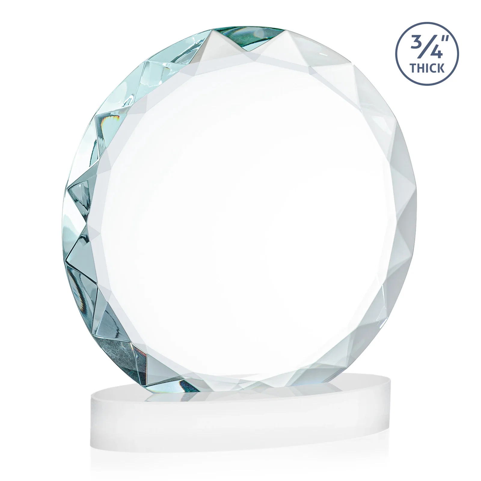 Customized Starfire Crystal Award With Gemstone Facets on an Oval Crystal Base, awards, with your logo for safety achievement programs