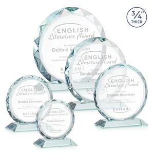 Starfire Crystal Award With Gemstone Facets on a Wood or Crystal Base
