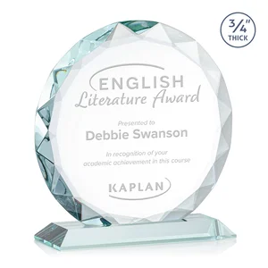 Starfire Crystal Award With Gemstone Facets on a Wood or Crystal Base