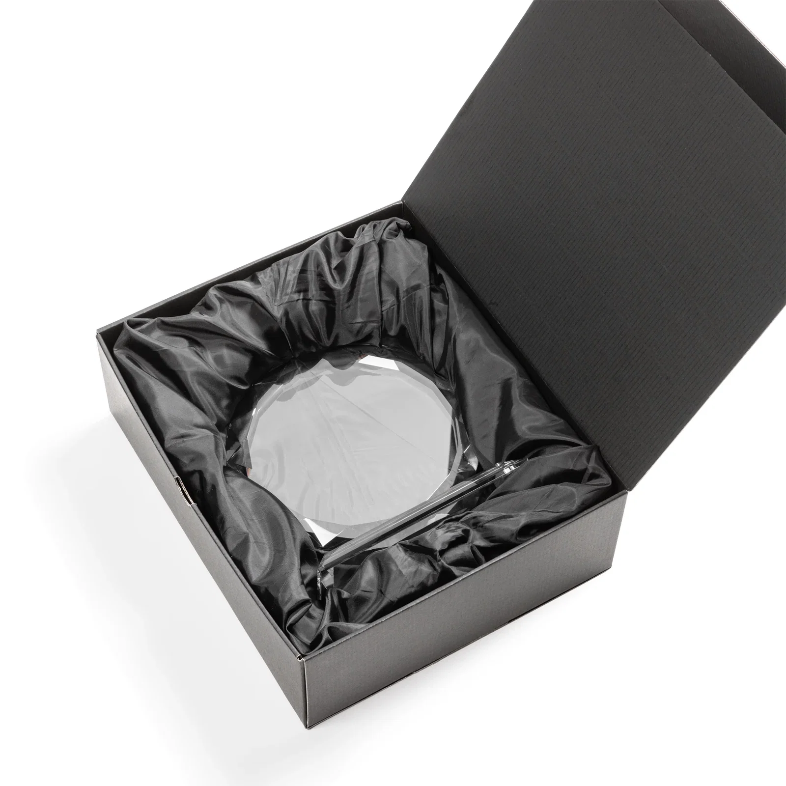 Custom Starfire Crystal Award With Gemstone Facets on a Wood or Crystal Base for donor appreciation