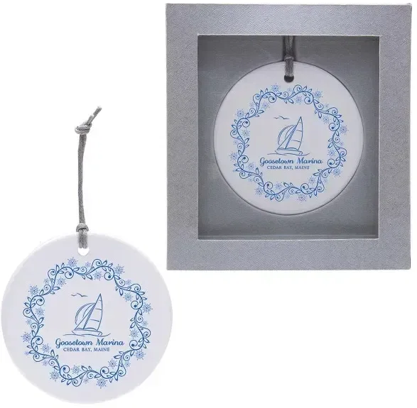 Custom Printed Ceramic Ornament — view 4