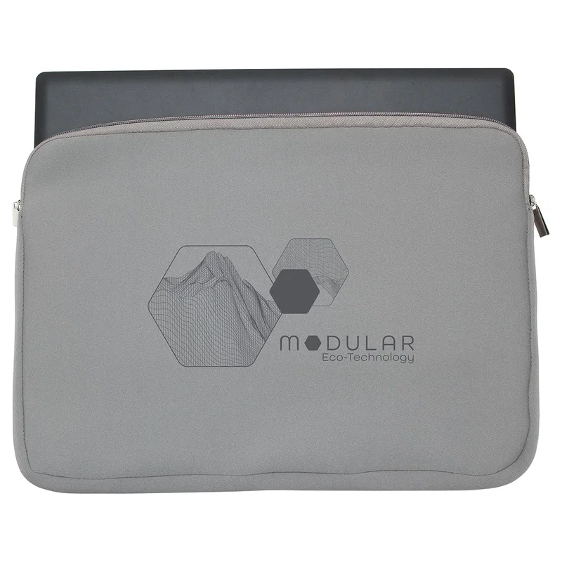 Side profile of the branded Chalet Neoprene Laptop Sleeve