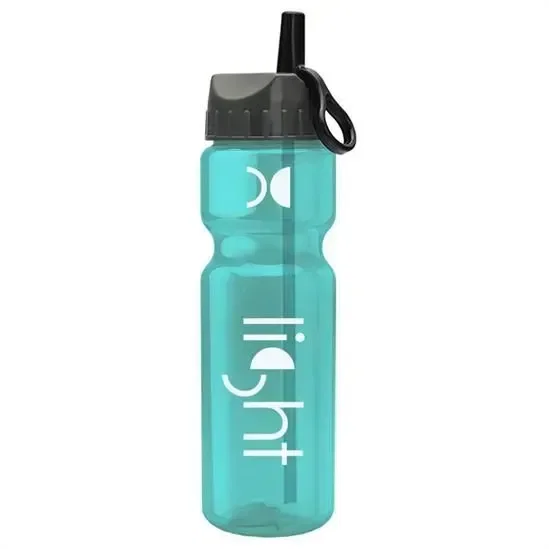 Champ Bottle with Ring-Straw Lid (28 oz.) — view 1