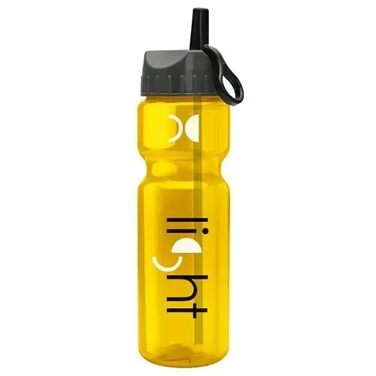 Champ Bottle with Ring-Straw Lid (28 oz.) — view 4