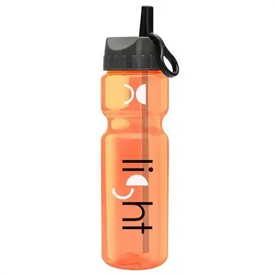 Champ Bottle with Ring-Straw Lid (28 oz.) — view 6