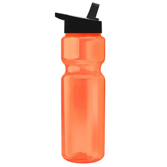 Custom Branded 28 oz. Transparent Bottle - Flip Straw Lid — view 14