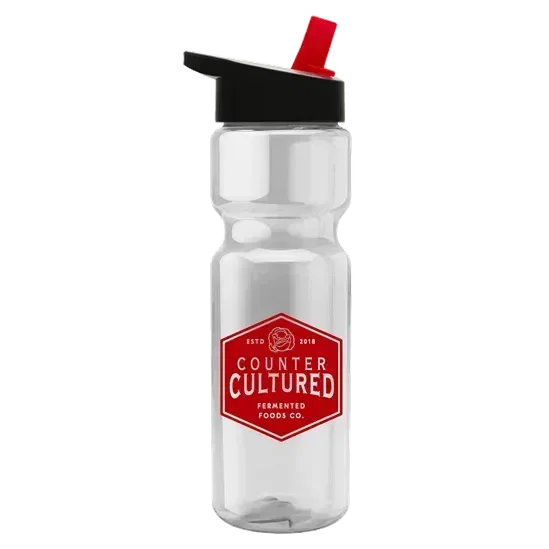 Custom Branded 28 oz. Transparent Bottle - Flip Straw Lid — view 16