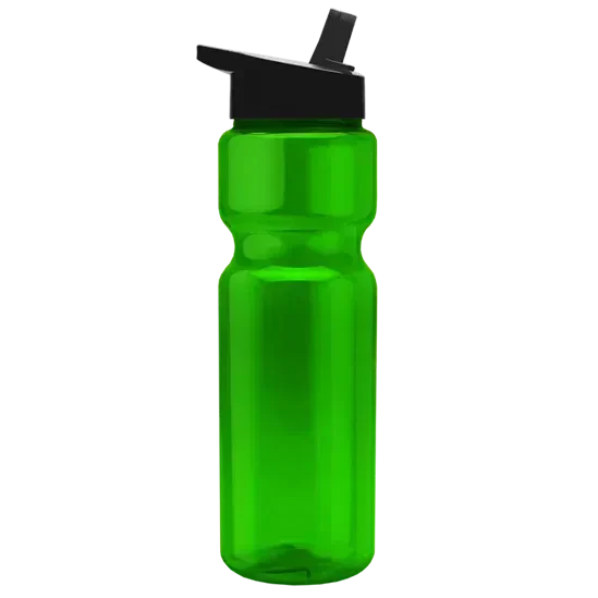 Custom Branded 28 oz. Transparent Bottle - Flip Straw Lid — view 2