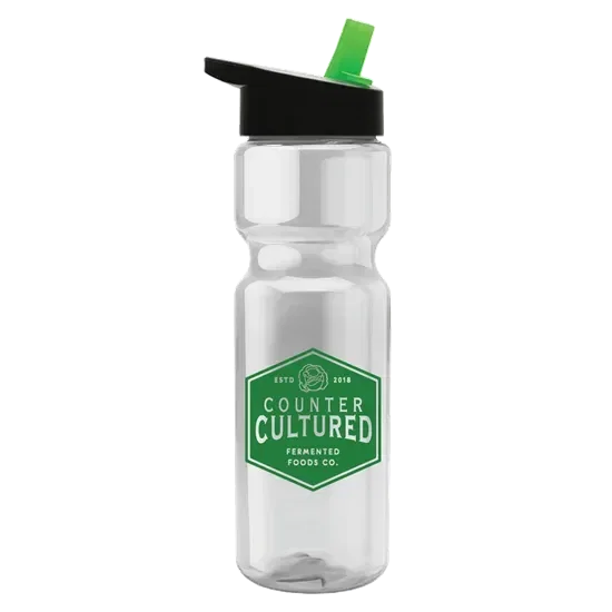 Custom Branded 28 oz. Transparent Bottle - Flip Straw Lid — view 21