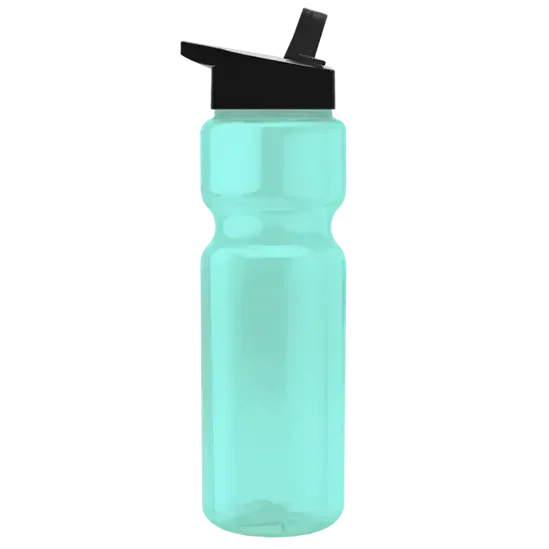Custom Branded 28 oz. Transparent Bottle - Flip Straw Lid — view 3