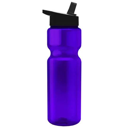 Custom Branded 28 oz. Transparent Bottle - Flip Straw Lid — view 4