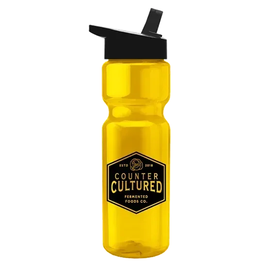 Custom Branded 28 oz. Transparent Bottle - Flip Straw Lid — view 6