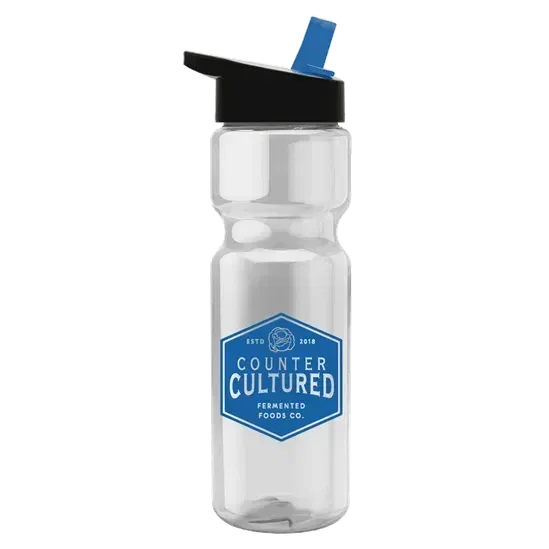 Custom Branded 28 oz. Transparent Bottle - Flip Straw Lid — view 7