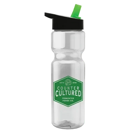 Custom Branded 28 oz. Transparent Bottle - Flip Straw Lid — view 8