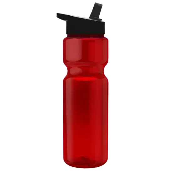 Custom Branded 28 oz. Transparent Bottle - Flip Straw Lid — view 9