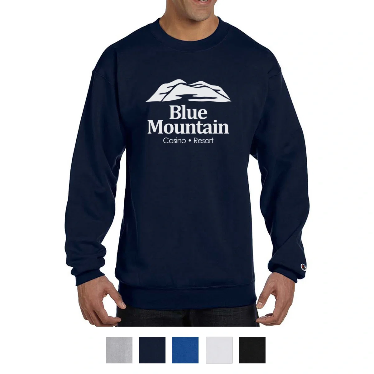 Crewneck sweatshirt shown flat from the front